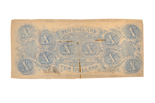 1863 Confederate States of America 10 Dollar Note - Extremely Fine (XF) - 1863 Confederacy Ten Dollars Obsolete Note - T-59 / CS-59