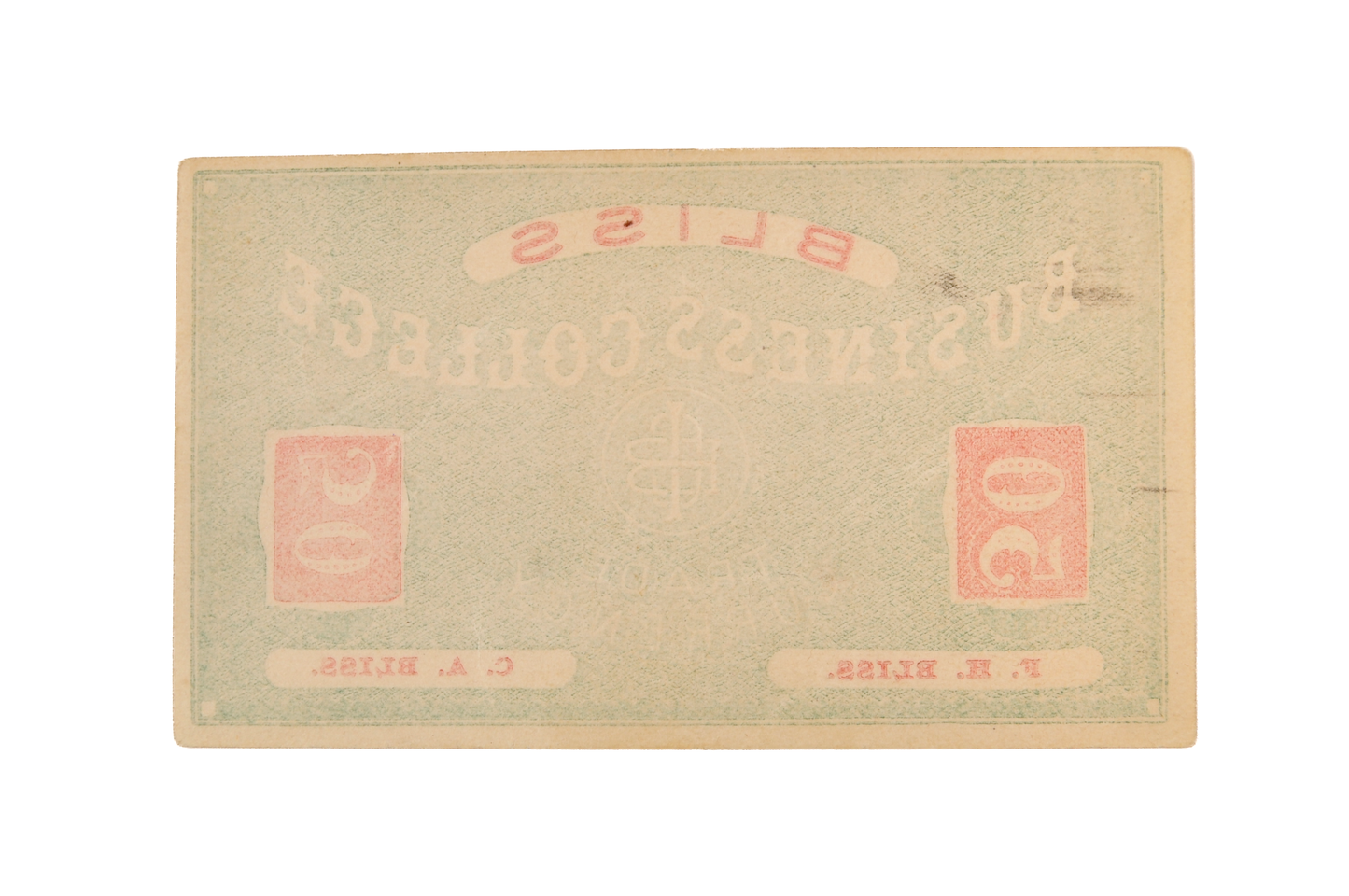 1890s Bliss Business College Currency 50 Cents Note - Keene, NH - Uncirculated (UNC) - Bliss Business College Fifty Cents Trade Currency