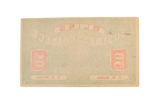 1890s Bliss Business College Currency 50 Cents Note - Keene, NH - Uncirculated (UNC) - Bliss Business College Fifty Cents Trade Currency