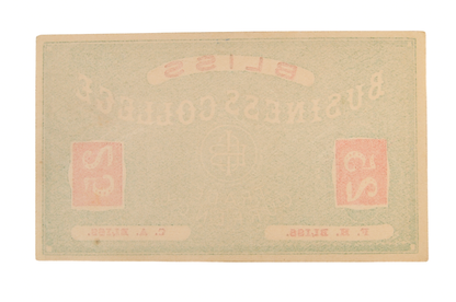 1890s N.D. Bliss Business College Currency 25 Cents Note - Keene, NH - Uncirculated (UNC) - Bliss Business College Twenty Five Cents Note