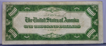 1934 1000 Dollar Federal Reserve Note - New York (B) - Choice VF, Pinholes - Rare 1934 One Thousand Dollar Note - Fr.2211-B