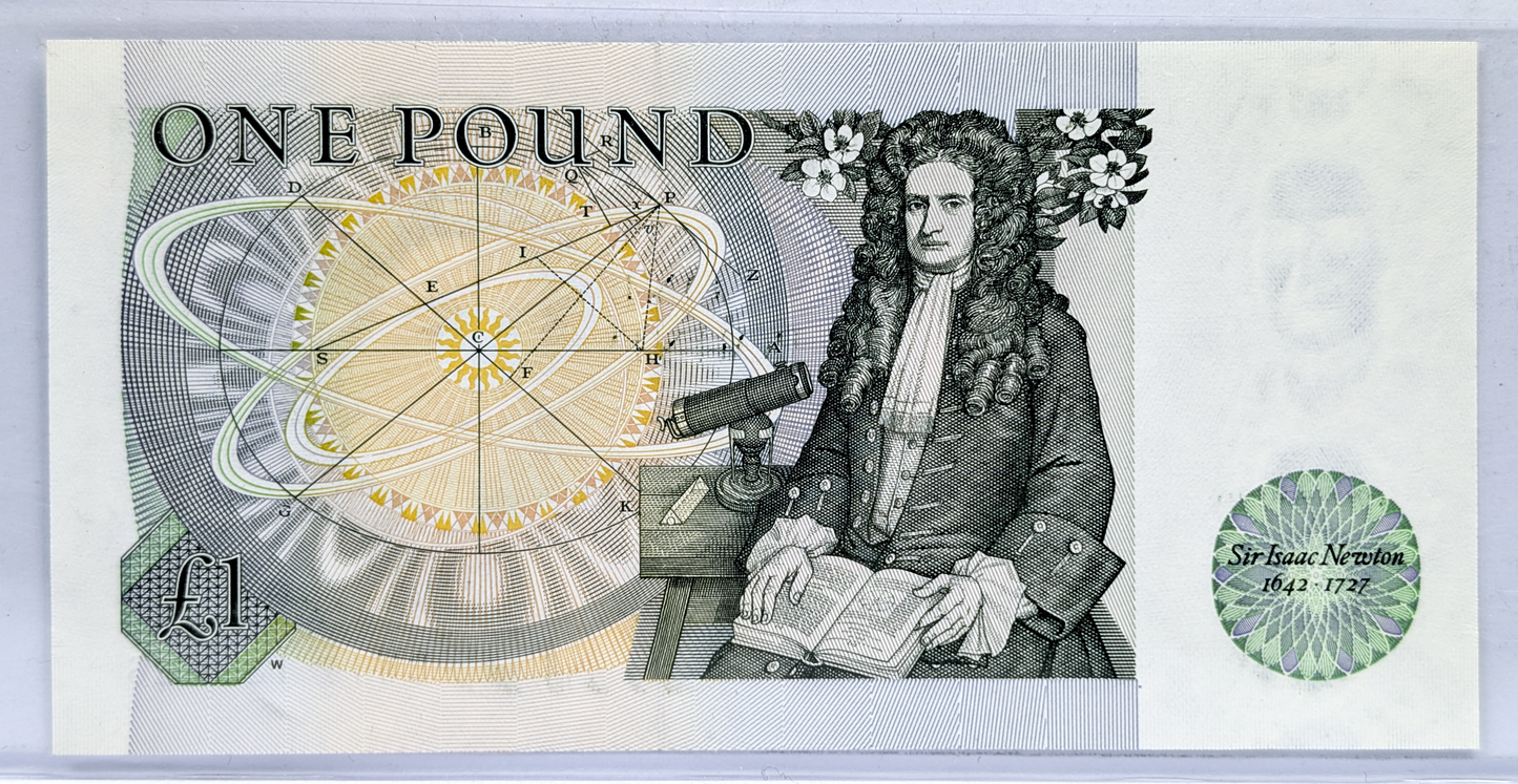 1981-84 Bank of England 1 Pound Note - D. H. F. Somerset Signature - Queen Elizabeth II Type - 1981 One Pound English Banknote - P#377b