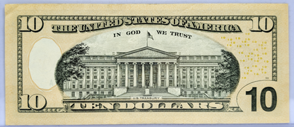 2021 Fancy Near Binary Serial Number 10 Dollar Banknote - 20101011 - 2021 Novelty Fancy Serial US Ten Dollar Note - Fr.2046-A