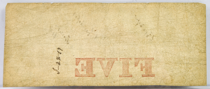 1864 Union Bank 5 Dollar Counterfeit Banknote - Massachusetts Obsolete Currency - 1864 Haverhill MA Five Dollars Obsolete Counterfeit Note
