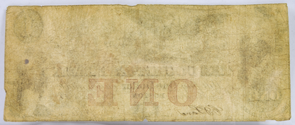 1852 Cochituate Bank 1 Dollar Banknote - Massachusetts Obsolete Currency - Eagle and Goddess Issue - 1852 One Dollar Boston MA Bank Note