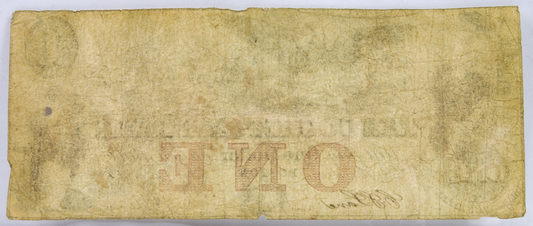 1852 Cochituate Bank 1 Dollar Banknote - Massachusetts Obsolete Currency - Eagle and Goddess Issue - 1852 One Dollar Boston MA Bank Note