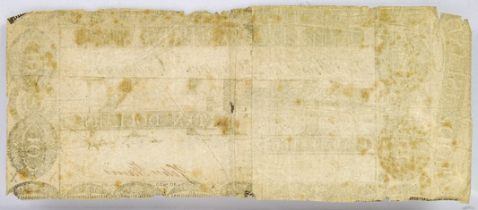 1800s Farmers Exchange Bank 10 Dollar Rhode Island Obsolete Note - Rare Early Obsolete Remainder - 1800s RI Ten Dollars Obsolete Banknote