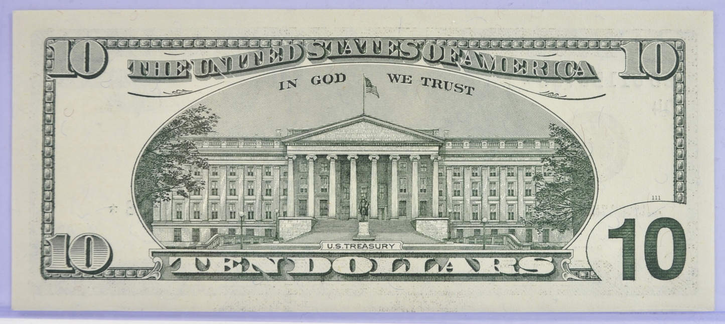 1999 Federal Reserve 10 Dollar Star Note - Cleveland (D) Issue - Uncirculated (UNC) - 1999 Ten Dollar Green Seal Star Note - Fr#2033-D*
