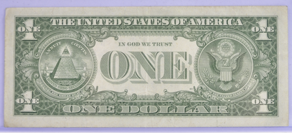 1957 Devil 666 Fancy Serial Number 1 Dollar Silver Certificate - 83466650 - 1957 Blue Seal One Dollar Devil's Serial Bank Note - Fr#1619