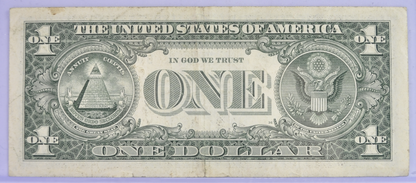 2013 Fancy Repeating Pattern Serial Number 1 Dollar Banknote - 76767649 - 2013 One Dollar Fancy Serial Note - Fr.3001-J