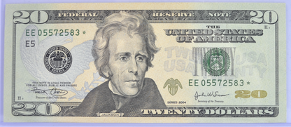 2004 Federal Reserve 20 Dollar Star Note - Richmond (E) Issue - Uncirculated (UNC) - 2004 Twenty Dollar Richmond Star Note - Fr.2090-E*