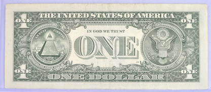 2021 Fancy Repeater Serial Number 1 Dollar Banknote - 71344498 - 2021 One Dollar Cool Serial Number Note - Fr.3007-L