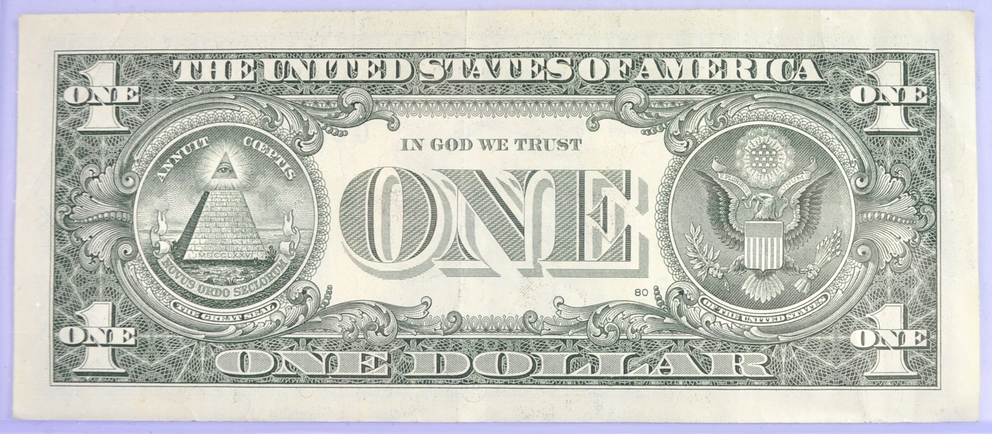 2021 Fancy Repeater Serial Number 1 Dollar Banknote - 88803359 - 2021 One Dollar Cool Serial Number Note - Fr.3007-G