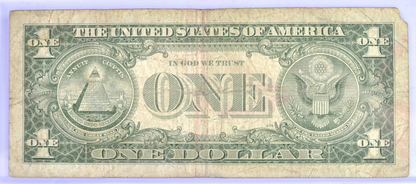 1957-B Fancy Solid Repeater Serial Number 1 Dollar Silver Certificate - 62222697 - 1957B One Dollar Blue Seal Fancy Serial Note - Fr#1621