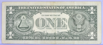 2017 Low Serial Number 1 Dollar Note - 00063275 - Extremely Fine (XF) - 2017 Federal Reserve One Dollar Low Serial Note - Fr.3003-F