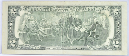 1995 Lucky 777 Fancy Serial Number 2 Dollar Note - 77757330 - 1995 Federal Reserve Two Dollars Lucky Serial Banknote - Fr.1936-F