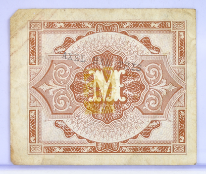 1944 Germany 1/2 Mark 50 Pfennig Note - Allied Military WWII Issue - 1944 German Half Mark Fifty Pfennig Allied Military Banknote - P#191a