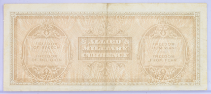 1943 Allied Military Italy 50 Lire Banknote - Rarer Large Denomination - First Series - 1943 WWII Italian Military Fifty Lire Note - P#M14a