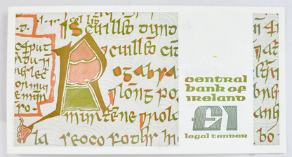 1984 Republic of Ireland 1 Pound Gaelic Note - 10.07.84 - Uncirculated (UNC) - 1984 Irish Republic One Pound Punt Banknote - P#70c