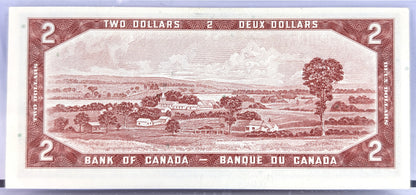 1954 Bank of Canada 2 Dollar Note - Choose by grade - Lawson/Bouey Signatures - 1954 Canadian Two Dollar Banknote - P#76d