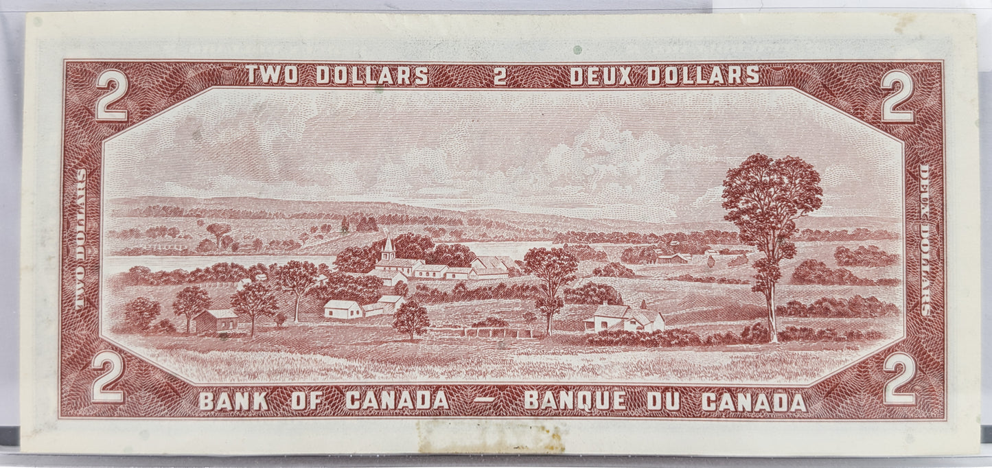 1954 Bank of Canada 2 Dollar Note - Choose by grade - Lawson/Bouey Signatures - 1954 Canadian Two Dollar Banknote - P#76d
