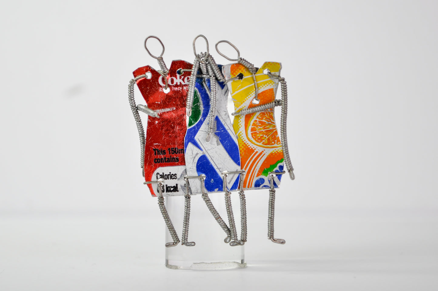 Unique Handcrafted Pop Art Soda Can Figures Brooch - Aluminum Soda Can Pin - Vintage Abstract Soda Can Dress Women Craft Brooch