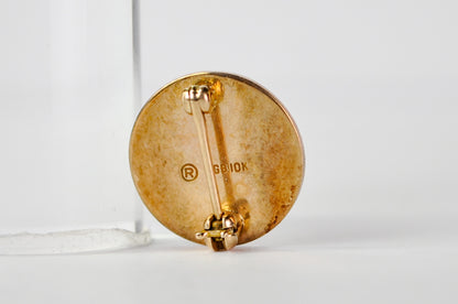 Vintage 10K Gold American Nurses Association ANA Enamel Lapel Pin - LGB 10K Stamped - Stunning Ten Karat Gold ANA Nurse Lamp Brooch