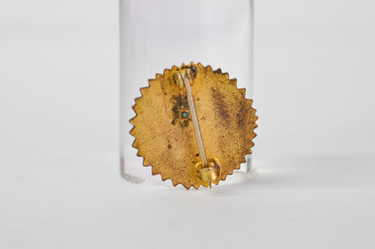 Vintage Alf Landon's 1936 Presidential Campaign Lapel Pin - 1936 Presidential Campaign Landon Enamel Sunflower Tie Tack Pin Brooch