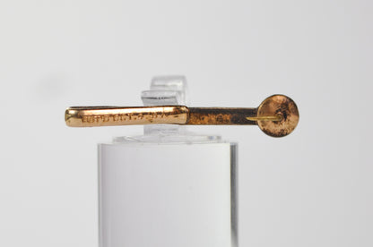 1887 Patented Gold Toned Victorian Engraved Cuff Pin - Patented Oct 4th, 1887 - Antique Victorian Engraved Gold Tone Cuff Pin