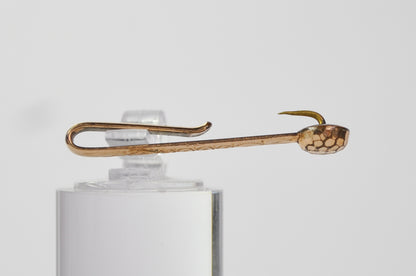 1887 Patented Gold Toned Victorian Engraved Cuff Pin - Patented Oct 4th, 1887 - Antique Victorian Engraved Gold Tone Cuff Pin