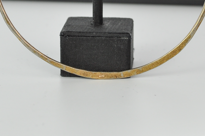 Dainty Hand-Hammered Gold Tone Sterling Silver 925 Bangle Bracelet - Thin Bangle - Stamped 925 Sterling Bangle Bracelet