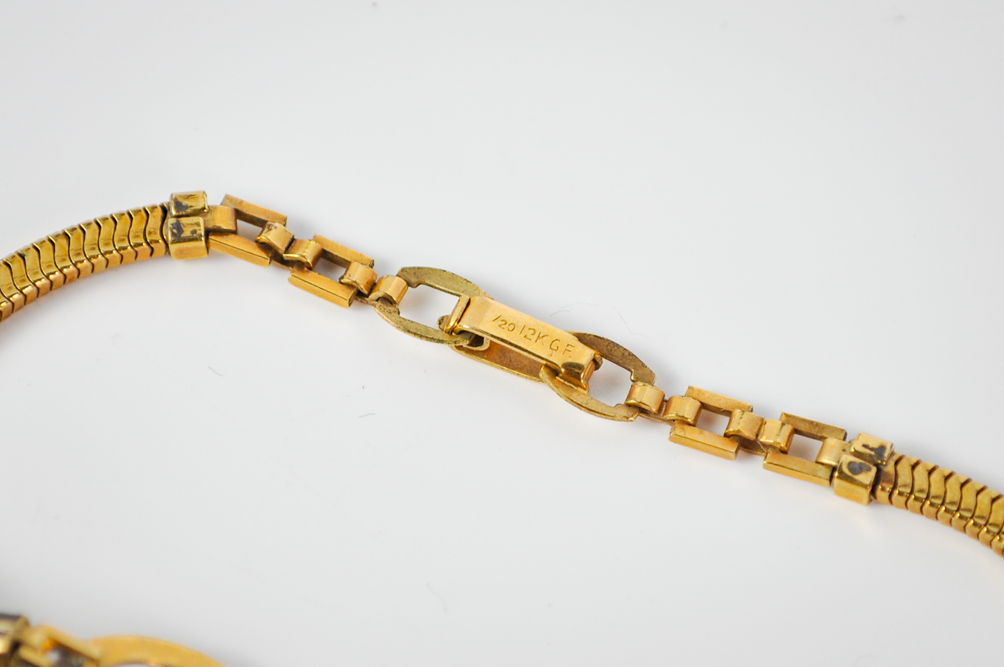 Vintage 12KT Gold Filled LaMode Engraved Ladies ID Bracelet - "M. Fernald" Engraved - 1970s La Mode Gold Identification Bracelet