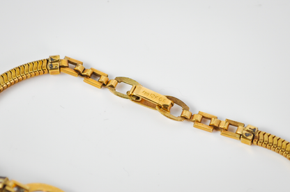 Vintage 12KT Gold Filled LaMode Engraved Ladies ID Bracelet - "M. Fernald" Engraved - 1970s La Mode Gold Identification Bracelet