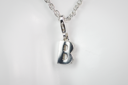 Beautiful Vera Bradley Silver Toned "B" Letter Charm - Lobster Claw Clasp - Minimalist Initial B Silvertone Jewelry Charm