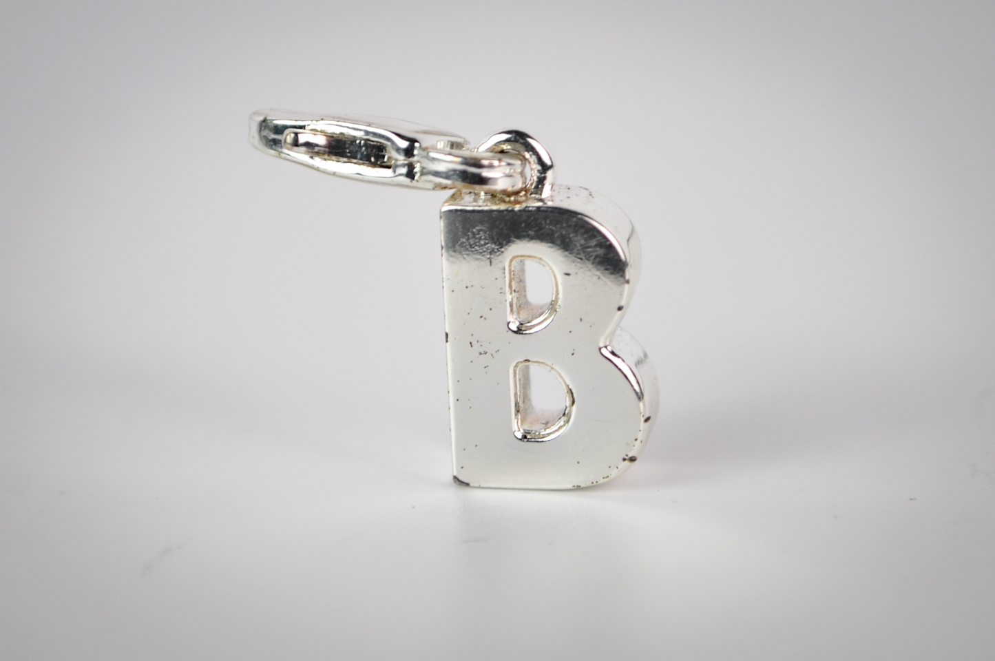 Beautiful Vera Bradley Silver Toned "B" Letter Charm - Lobster Claw Clasp - Minimalist Initial B Silvertone Jewelry Charm