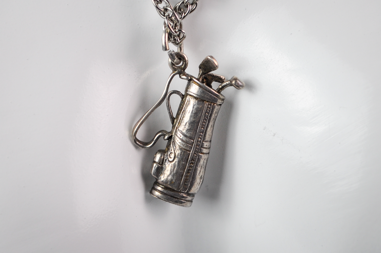Vintage Danecraft Sterling Silver Golf Bag Golfing Charm - Stamped Danecraft - Detailed Sterling 925 Golf Bag Full of Clubs Golfing Jewelry