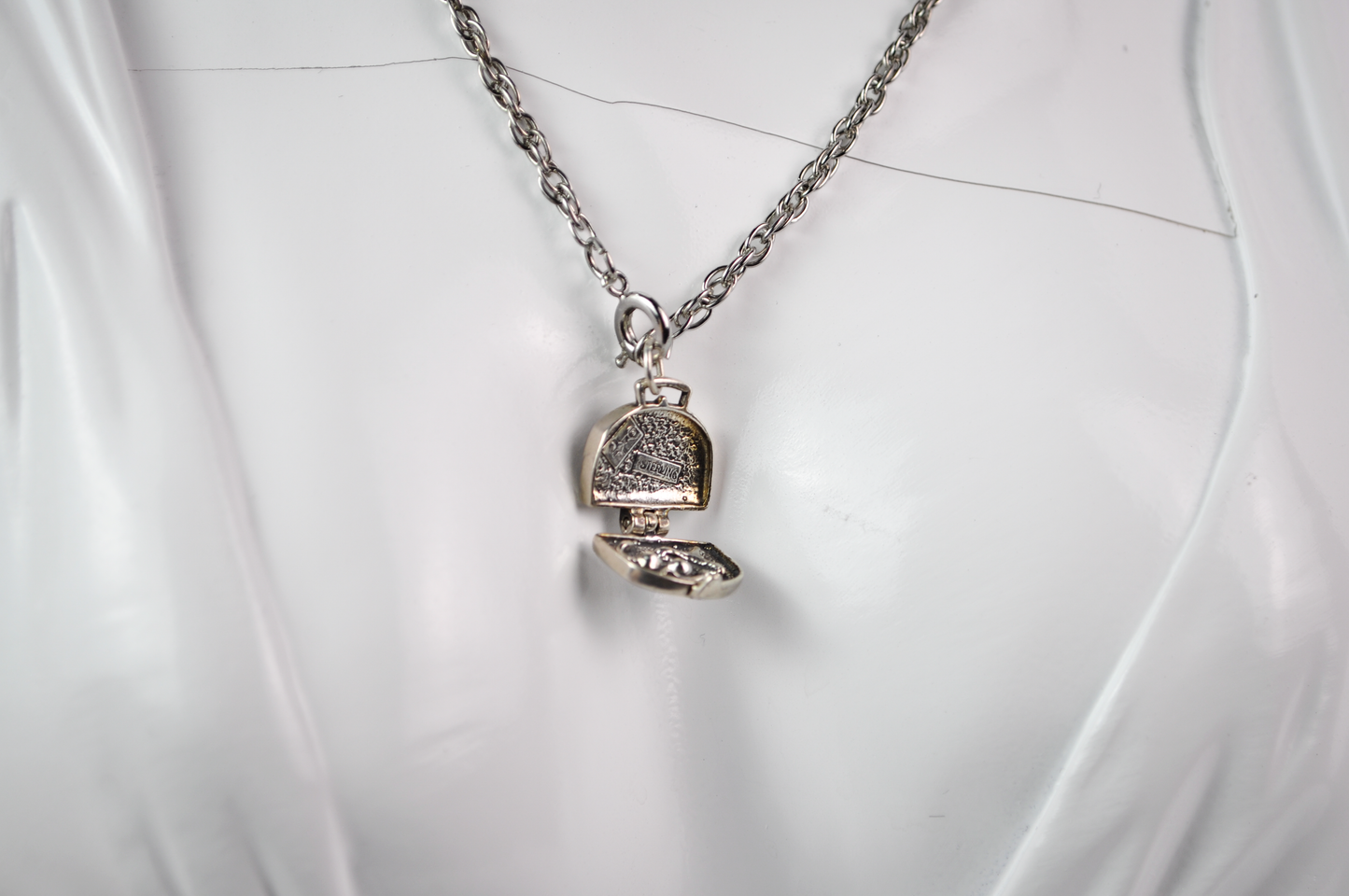 Vintage 925 Sterling Silver Articulated Travel Luggage Charm - Detailed Sterling Silver Opening Suitcase Charm Travel Jewelry