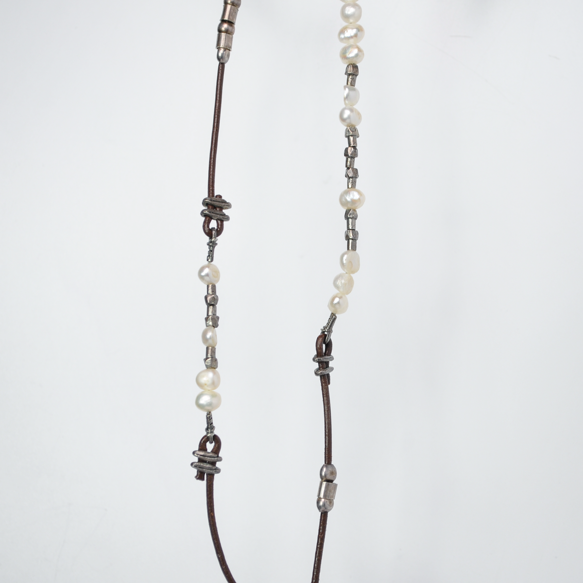 Beautiful Silpada Sterling Silver Freshwater Pearls Cord Necklace - Silpada N1063 Design - Vintage Stamped Sterling 925 Pearl Necklace