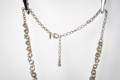 Stunning Avon HR Silver-Tone Multi-Loop Cluster Bib Necklace - Vintage Avon HR Silver Toned Jump Ring Bib Necklace