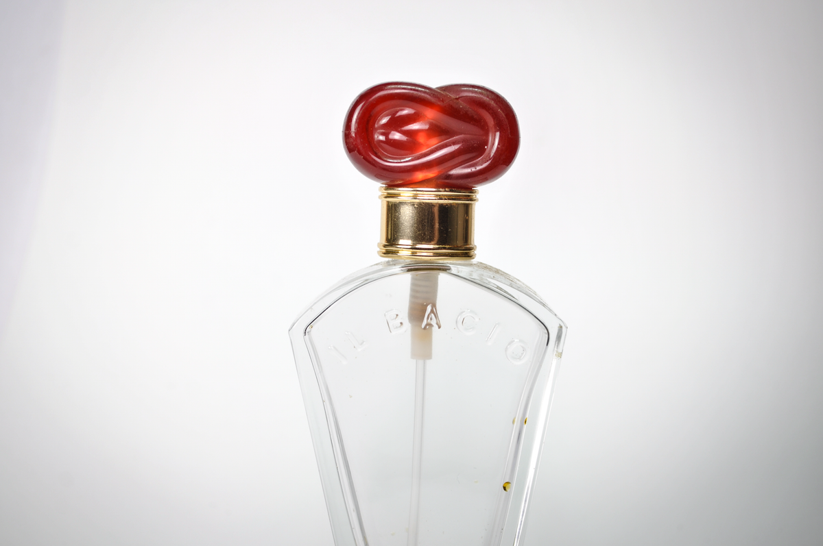 Vintage 1993 Il Bacio by Princess Marcella Burghese Empty Perfume Bottle - 1.7fl oz/30ml - Discontinued 1990s Il Bacio Perfume Bottle
