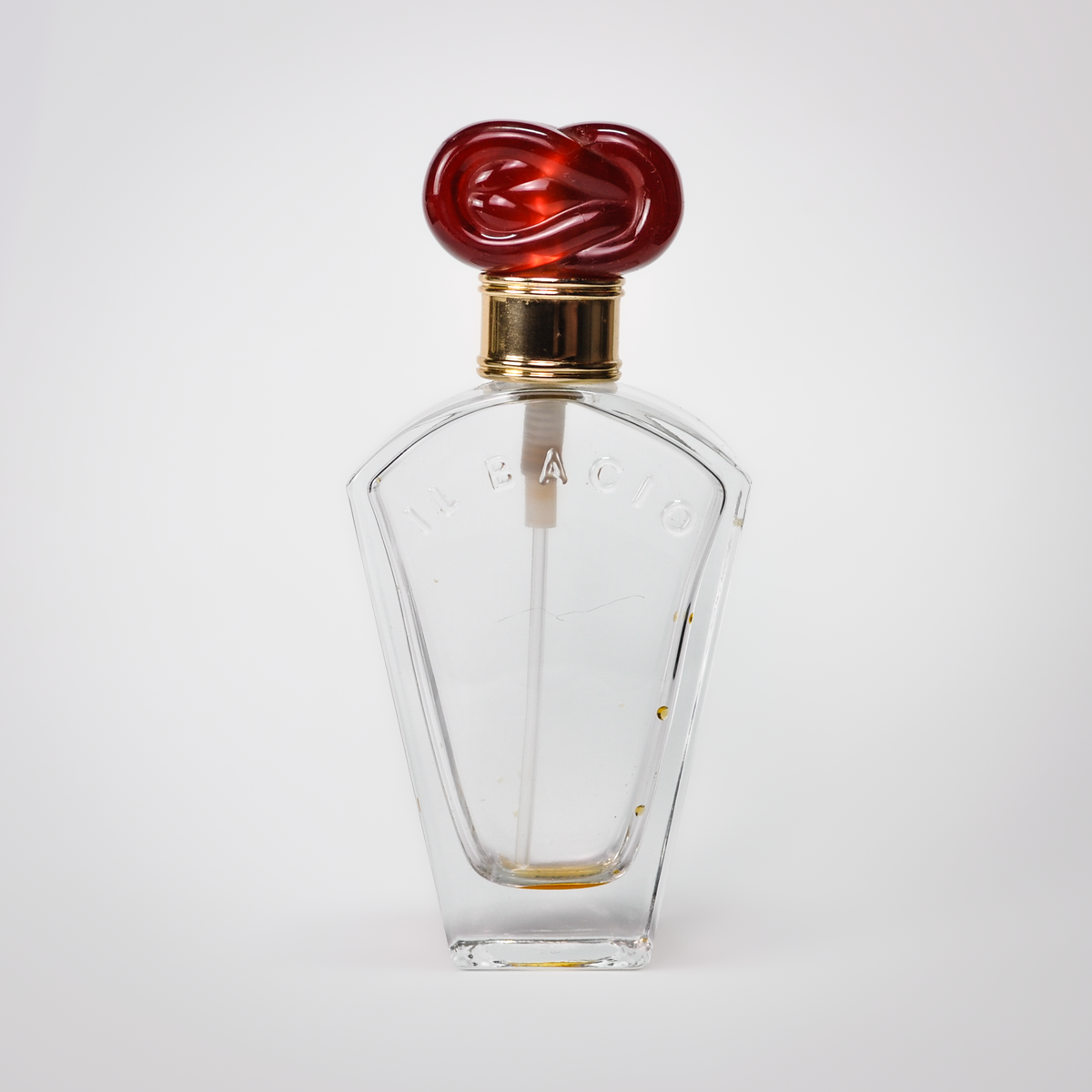 Vintage 1993 Il Bacio by Princess Marcella Burghese Empty Perfume Bottle - 1.7fl oz/30ml - Discontinued 1990s Il Bacio Perfume Bottle