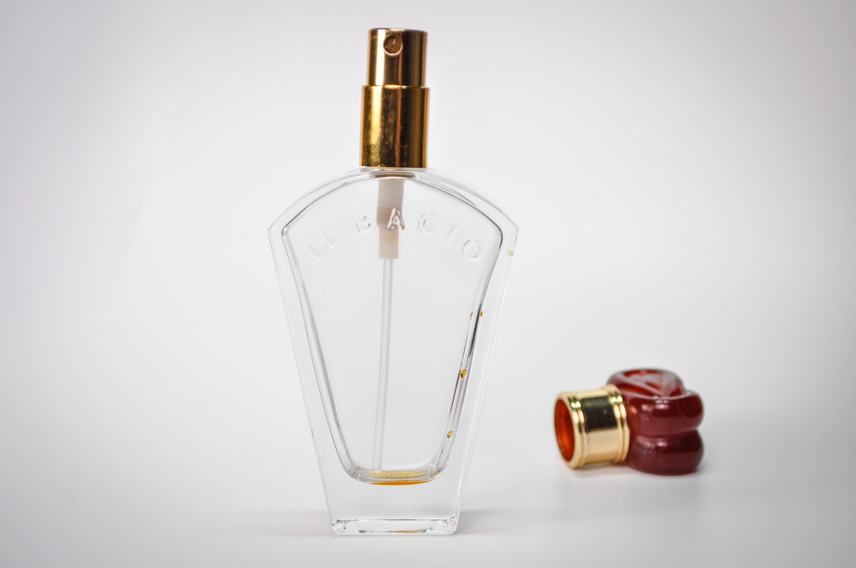 Vintage 1993 Il Bacio by Princess Marcella Burghese Empty Perfume Bottle - 1.7fl oz/30ml - Discontinued 1990s Il Bacio Perfume Bottle