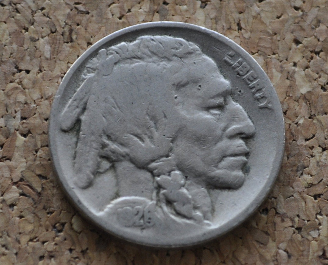 Buffalo Nickels - 1913 - 1939 - American Vintage US Coins - Avg Circulation - 1910's, 1920's, 1930's - Great for Jewelry / Buttons / Gifts