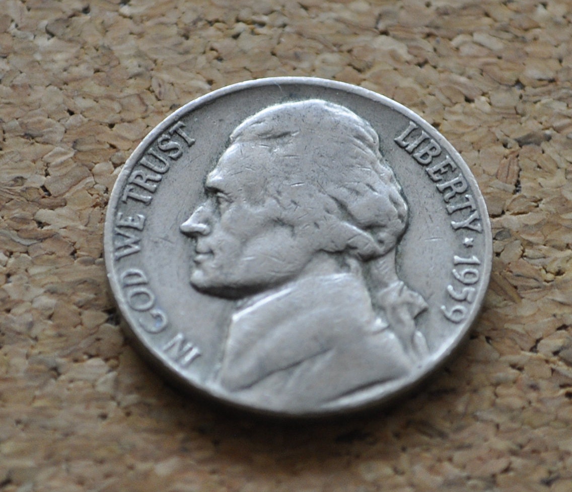 1959 P&D Jefferson Nickel - Denver Mint, Philadelphia Mint - 1959 D Jefferson Nickel 1959 P Jefferson Nickel - Choose by Mint