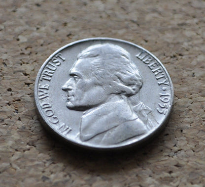 1955 D Jefferson Nickel - Great Condition - 1955 D Nickel - Denver Mint Nickel 1955
