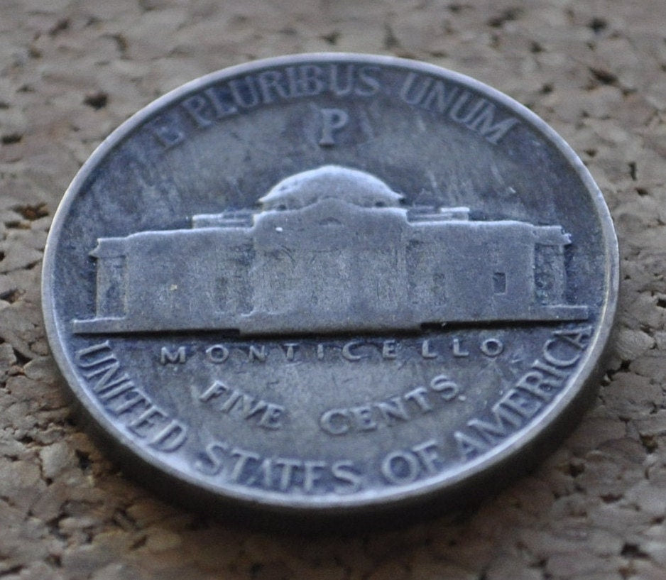 War Nickels 1942 - 1945 35% Silver Jefferson Nickels - Silver War Nickels - Silver Nickels - Circulated Conditions - WWII Nickels