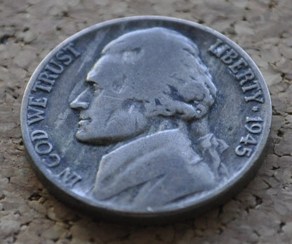 War Nickels 1942 - 1945 35% Silver Jefferson Nickels - Silver War Nickels - Silver Nickels - Circulated Conditions - WWII Nickels