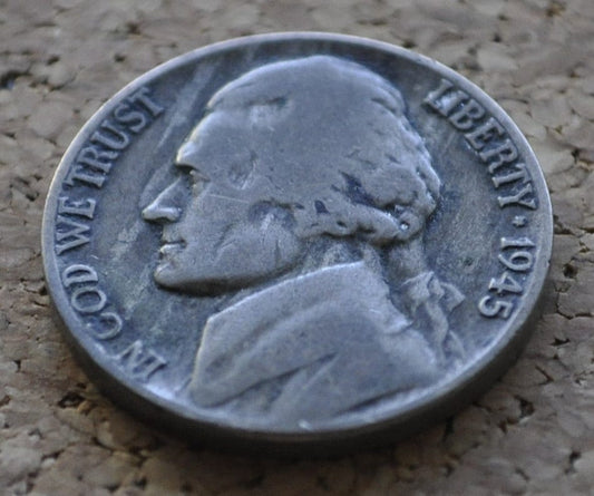 War Nickels 1942 - 1945 35% Silver Jefferson Nickels - Silver War Nickels - Silver Nickels - Circulated Conditions - WWII Nickels