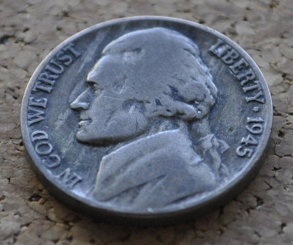 War Nickels 1942 - 1945 35% Silver Jefferson Nickels - Silver War Nickels - Silver Nickels - Circulated Conditions - WWII Nickels