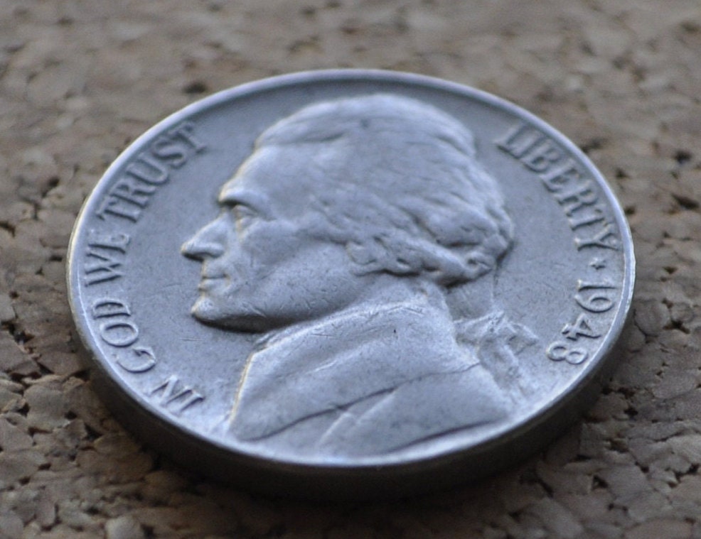 1948 PDS Jefferson Nickels - P,D,S - Choose by Mint Mark and Grade - 1948 S Jefferson Nickel 1948 D Jefferson Nickel 1948 P